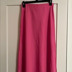 EUC A New Day Satin Pink Women's Maxi Skirt, size XS